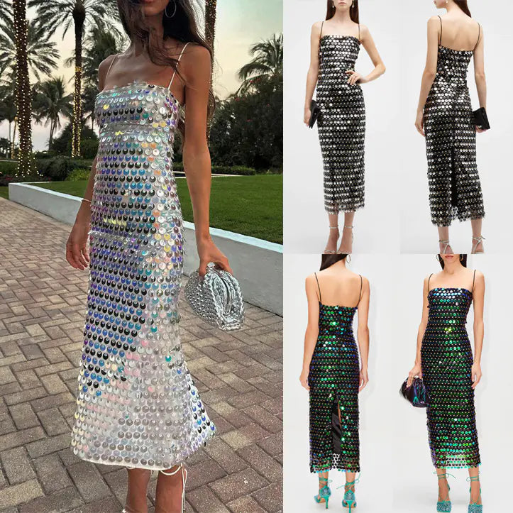 Women's Fashion Irregular Sequin Dress