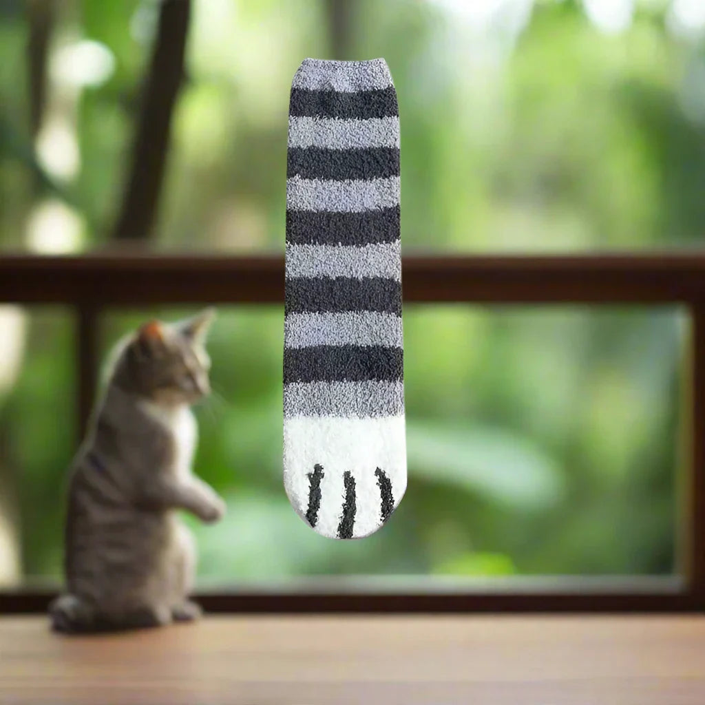 Cozy Cat Paw Cotton Socks – Unisex Cute Casual Footwear