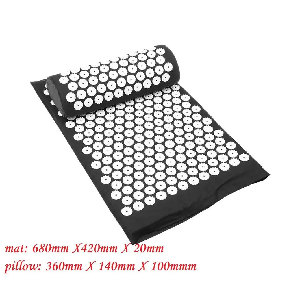 Acupressure Massage Yoga Mat & Pillow Set – Relaxation & Back Tension Relief