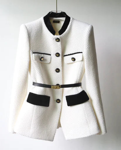 Women’s Structured Belted Blazer – Tailored Jacket