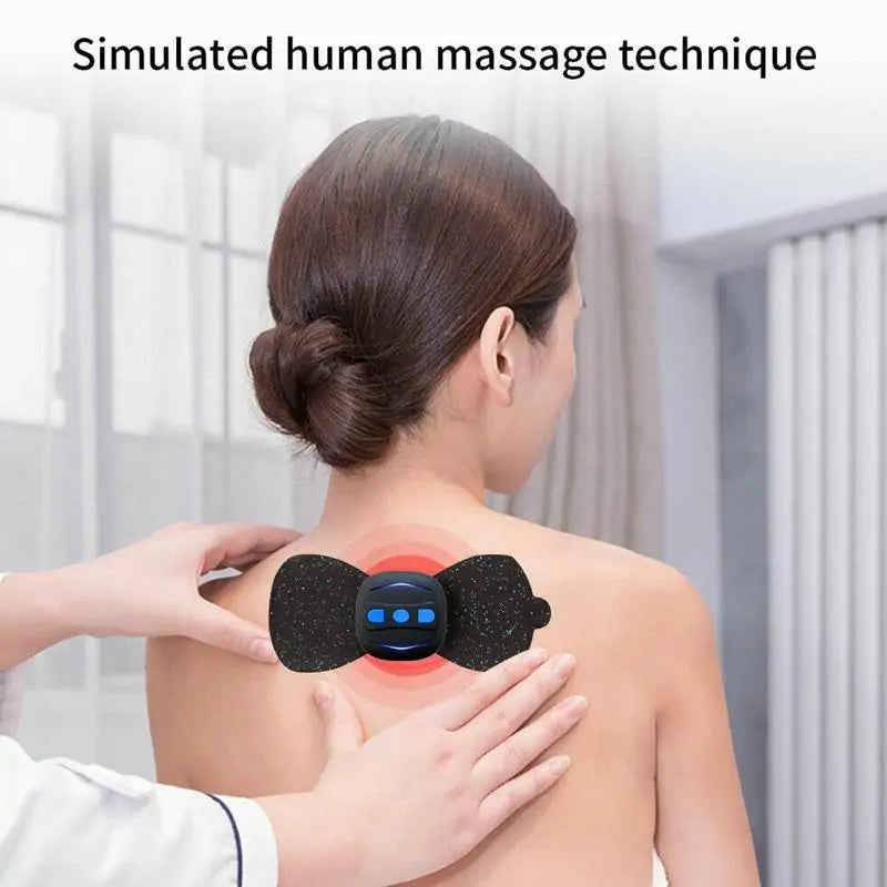 Mini EMS Muscle Massager Pad – Portable Wireless TENS Massage Sticker for Neck, Back & Shoulder Relief