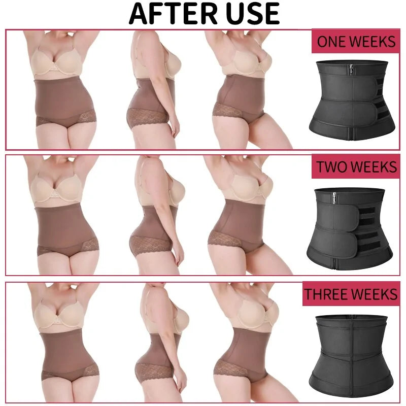 Steel-Boned Waist Trainer Belt – Adjustable Double Compression Shaper